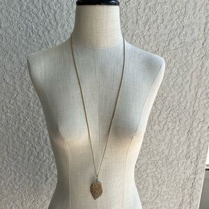 Gold Leaf Pendant Necklace